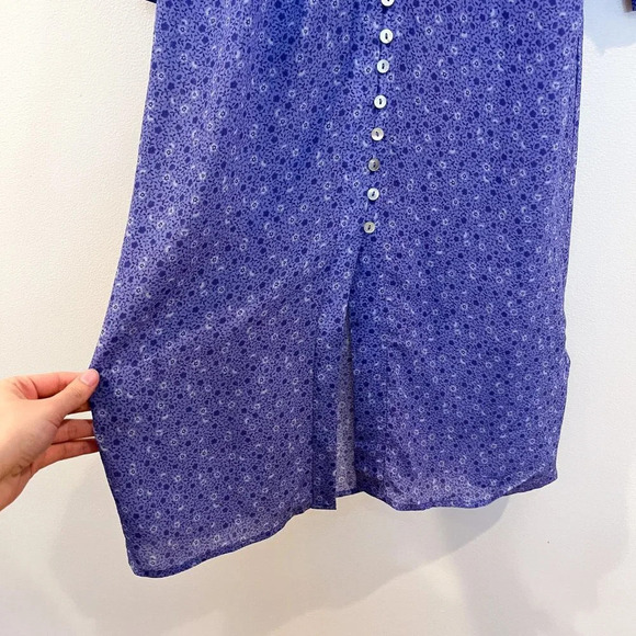 Realisation Par The Vivienne Purple Floral 100% Silk Button Down Maxi Dress XXS - Picture 3 of 10